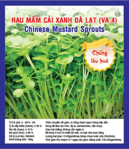 Rau mầm cải xanh Đà Lạt - Việt á Seeds - Công Ty TNHH Phát Triển Nông Nghiệp Việt Á